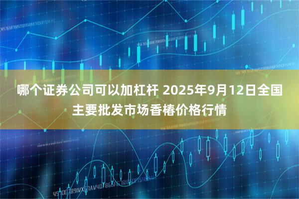 哪个证券公司可以加杠杆 2025年9月12日全国主要批发市场香椿价格行情